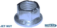 M 8-1.25  Top Lock Flange Nut, Non Serrated, Class 10 Zinc (JET NUT)