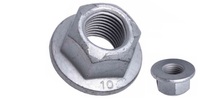 M10-1.5  Top Lock Flange Nut, Class 10 Geomet 321 + Sealer.  DIN 6927