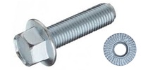 M12-1.75 x 30  Verbus-Ripp Hex Flange Bolt, Class 10.9 Zinc DIN 6921