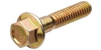 M 8-1.25 x 70  Hex Flange Bolt, Class 8.8 Zinc Yellow.  DIN 6921