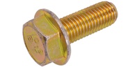 M 5-0.8 x 10  Hex Flange Bolt, Class 10.9 Zinc Yellow.  DIN 6921