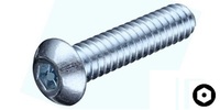 M 8-1.25 x 25  Button Socket Head Cap Screw Tamperproof, Class 10.9 Zinc.  ISO 7380 / JIS B 1174