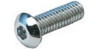 M 5-0.8 x 8  Button Socket Head Cap Screw, Class 10.9 Chrome.  ISO 7380-1
