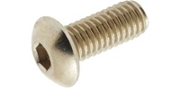 M 6-1.0 x 12  Button Socket Head Cap Screw, Stainless Steel A2 70.  ISO 7380