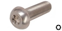 M 2-0.4 x 3  Button Torx Head Cap Screw, A2 Stainless Steel.  ISO 7380-T