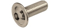 M 6-1.0 x 12  Button Socket Head Cap Screw with Flange, Stainless  A2 70.  DIN 2671 / ISO 7380-2