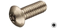 M 5-0.8 x 6  Button Socket Head Cap Screw w/Security Pin, A2 Stainless Steel