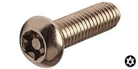 M 5-0.8 x 6  Button Torx Tamperproof Head Cap Screw, A2 Stainless Steel.  ISO 7380-1 / JIS B 1174T