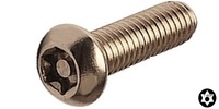 M 8-1.25 x 12  Button Torx Tamperproof Head Cap Screw, Stainless Steel A2 70.  ISO 7380-1