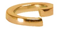 M 4  High Collar Lock Washer, Steel Zinc Yellow.  DIN 7980 / ISO 7089