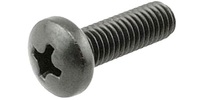 M 4-0.7 x 20  Philips Pan Machine Screw, Class 4.8 Black Oxide.  DIN 7985