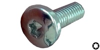 3/8-16 x 1&quot;  Torx Pan Machine Screw, Steel Chrome.