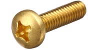 M 4-0.7 x 6  Philips Pan Machine Screw, Brass.  DIN 7985 / ISO 7045