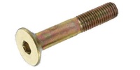 M10-1.25 x 73  Flat Head Socket Cap Screw, Class 10.9 Zinc Yellow.  DIN 7991  ISO 10642