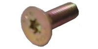 M 8-1.25 x 25  Torx Flat Head Cap Screw, Class 10.9 Zinc Yellow.  ISO 14581