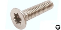 M 3-.5 x 4  Torx Flat Head Cap Screw, A2-70 Stainless Steel.  ISO 14581