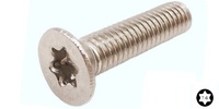 M 2-.4 x 3  Torx Flat Head Cap Screw, A2-70 Stainless Steel.  ISO 14581
