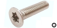 M 2.5-.45 x 4  Torx Flat Head Cap Screw, A2-70 Stainless Steel.  ISO 14581