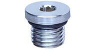 M18-1.50 Socket Pipe Plug, Flanged, Undercut w O/ring Steel Zinc.  DIN 908