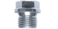M14-1.5 Hex Head Pipe Plug with Flange, Steel Zinc  DIN 910