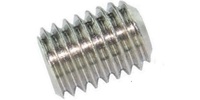 M 6-1.0 x 16  Socket Set Screw, Cone Point, Stainless Steel A2 70 with Patch.  DIN 913 / ISO 4027
