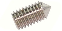 M 6-1.0 x 20  Socket Set Screw, Cone Point, Stainless Steel A2 70 with Patch.  DIN 914 / ISO 4027