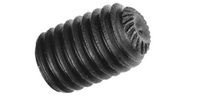M 4-0.7 x 8  Socket Set Screw, Knurl Point, Alloy 45H Thermal Black.  DIN 916 / ISO 4029