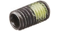 M 6-1.0 x 6  Socket Set Screw, Cup Point, Alloy 45H Thermal Black with Patch.  DIN 916 / ISO 4029