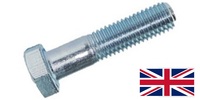 1/2-12 x 3 1/2&quot;  Hex Cap Screw, Steel Zinc Whitworth Thread