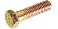 1/4-20 x 1 1/4&quot;  Hex Cap Screw, Grade 8 Zinc Yellow.