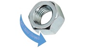 M10-1.5 Hex Nut Left Hand Thread, Class 8 Zinc. DIN 934