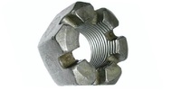 M 5-0.8 Hexagon Slotted Nut, Class 8 Plain.