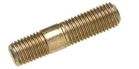M10-1.25 x 42  Double End Stud, Class 8.8 Zinc Yellow.