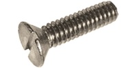 M 3-0.5 x 6  Slotted Flat Machine Screw, Stainless Steel A2-70.  DIN 963 / ISO 2009