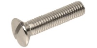 M 3-0.5 x 12  Slotted Oval Machine Screw, Stainless Steel A2 70.  DIN 964 / ISO 2010