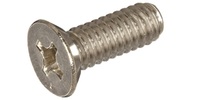 # 8-32 x 1/2  Philips Flat Machine Screw Undercut, Stainless Steel (18-8).