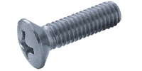 M 8-1.25 x 16  Philips Oval Machine Screw, Class 4.8 Zinc.  DIN 966 / ISO 7047
