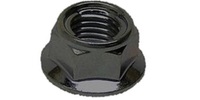 M10-1.25  FUJI Flange Lock Nut, Class 6 Steel Black Zinc JIS DIN 980M