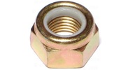 M10-1.25  Nylon Insert Lock Nut, Steel Class 8 Zinc Yellow.  JIS