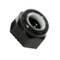 M10-1.5  Nylon Insert Lock Nut, Class 10 Black Zinc.