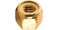 M 6-1.0  Nylon Insert Lock Nut, Brass.