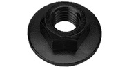 M 9-1.25 Hex Flange Nut, Class 10, Non Serrated Flange, Black Oxide