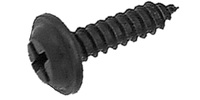 # 8 x 1&quot;  Philips Flat Top Washer Head Trim Screw, Black E-Coat Finish