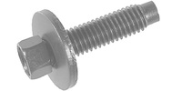 M 8-1.25 x 38  Hex Head Sems Screw, Dog Point, Class 9.8, Magnaguard Plated