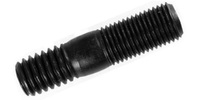 3/8-16 x 3/8-24 x 1 1/2&quot;  Double End Studs Grade 8 Steel Black Phosphate