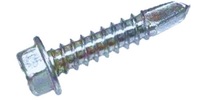 #10 x 3/4&quot; Hex Washer Head Self Drilling Screw, Tek #3  Steel, Zinc