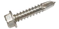 #10 x 1/2&quot; Hex Washer Head Self Drilling Screw, Tek #2, 410 Stainless Steel