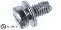 M 6-1.0 x 12  Slotted Cheese SEMS Screw, Type 23, Steel Zinc (VW Volkswagen Shroud)