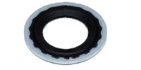 M 5 x 9 Dowty Washer Steel Zinc with 55A durometer rubber Insert #203
