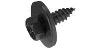 M 5.5-1.81 x 19  Hex Head Sems Screw, Steel Zinc Black.  SEMS
